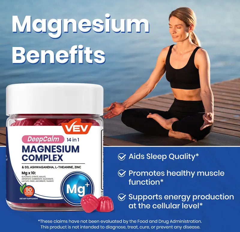 VEV 14-in-1 Magnesium Gummies – with Ashwagandha
