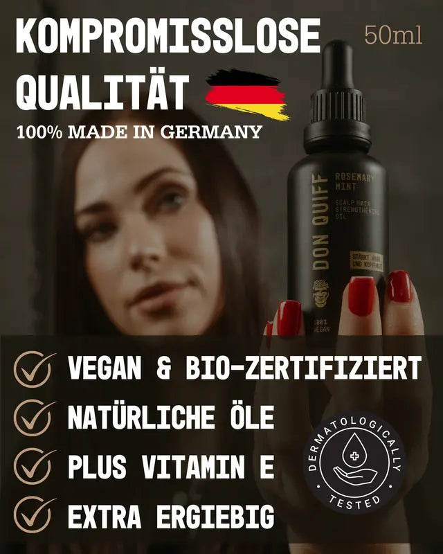 Haar Serum Wachstum und Pflege - PREMIUM Rosmarin+ Haaröl – Bio-zertifiziert