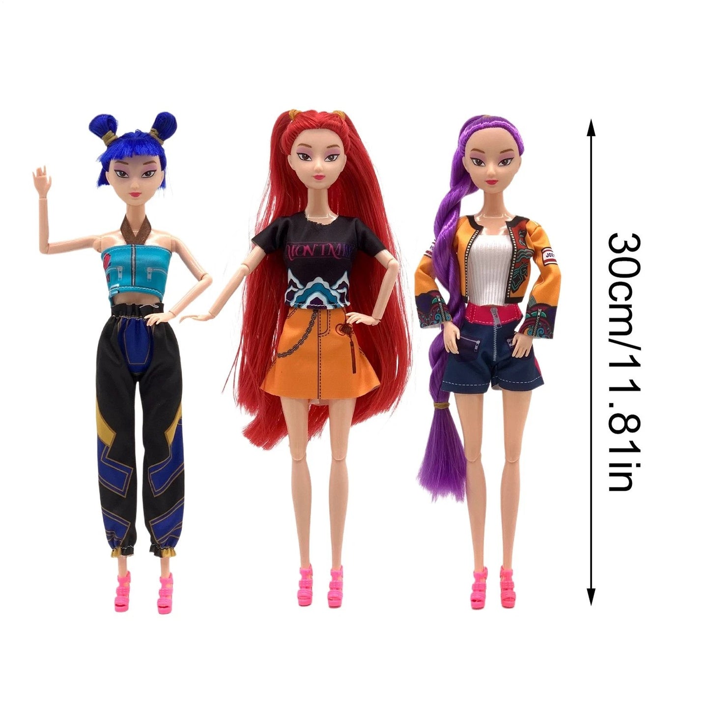 🔥Cosplay Kpop Demon Hunters Dolls Moveable Joint Collectible Figure 3 Pieces