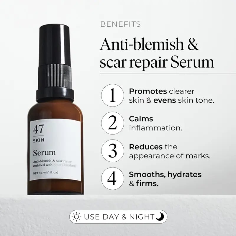 47 Skin Anti-Blemish & Mark Repair Serum. enriched with Silver Chitoderm 15ml