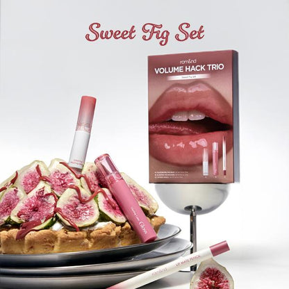 💋 rom&nd LIP VOLUME HACK TRIO – 3-in-1 Lip Set for Fuller. Juicy Lips | Pencil + Balm + Gloss