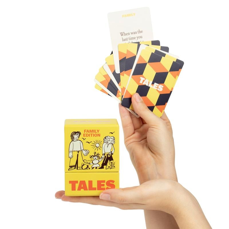 💬 TALES Family Edition – 150 Conversation Cards for Family Dinners & Game Nights 👨‍👩‍👧‍👦 Fun Prompts for Kids. Teens & Adults