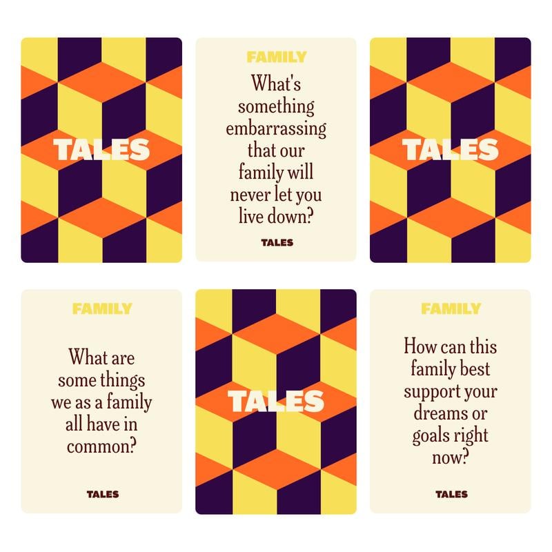 💬 TALES Family Edition – 150 Conversation Cards for Family Dinners & Game Nights 👨‍👩‍👧‍👦 Fun Prompts for Kids. Teens & Adults