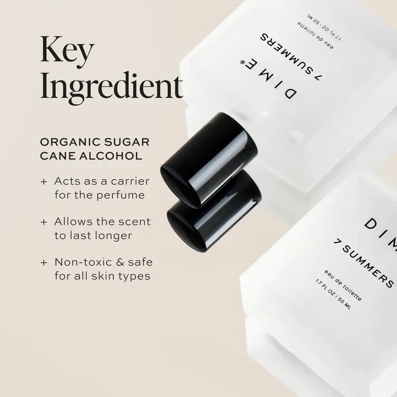 DIME Beauty 7 Summers Perfume. Sweet Floral Fragrance. Vanilla & Musk. Hypoallergenic