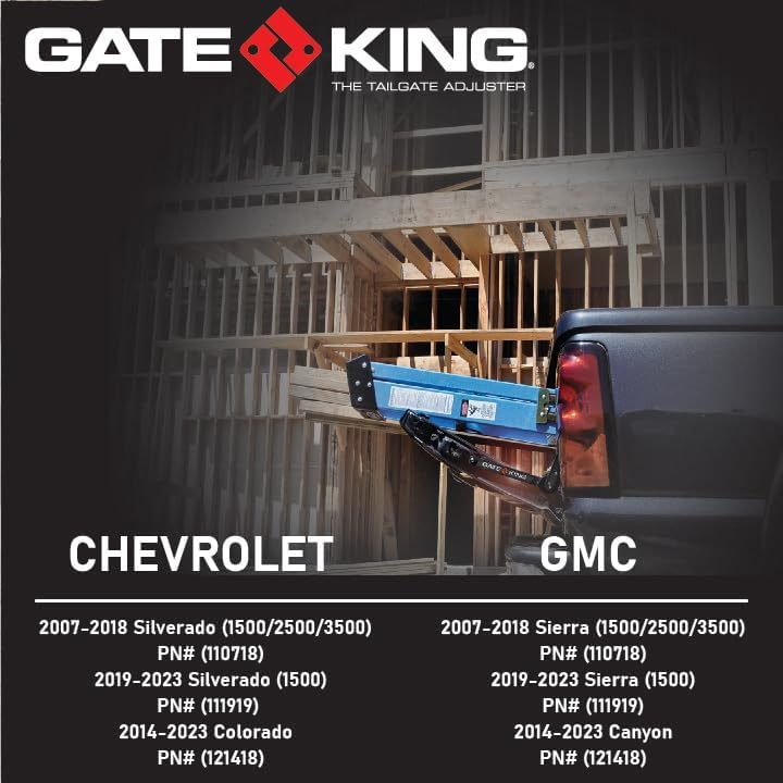 Ratcheting Multi Position Pickup Truck Tailgate Adjuster for Chevy Silverado & GMC Sierra 1500 (2019-2022) Made in USA