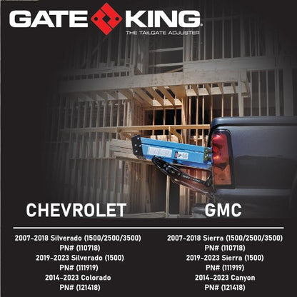 Ratcheting Multi Position Pickup Truck Tailgate Adjuster for Chevy Silverado & GMC Sierra 1500 (2019-2022) Made in USA