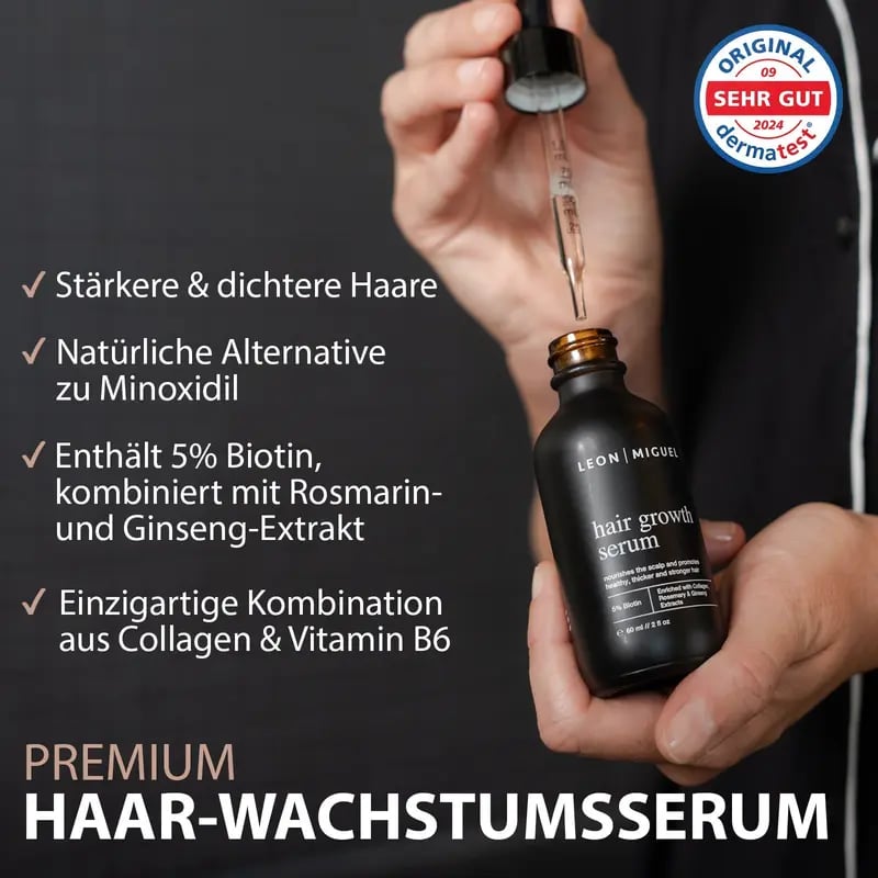 hair growth serum - Haarserum mit 5% Biotin & Rosmarin-Ginseng