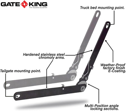Ratcheting Multi Position Pickup Truck Tailgate Adjuster for Chevy Silverado & GMC Sierra 1500 (2019-2022) Made in USA