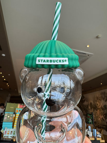 Bearista Glass Straw Cup 🐻✨