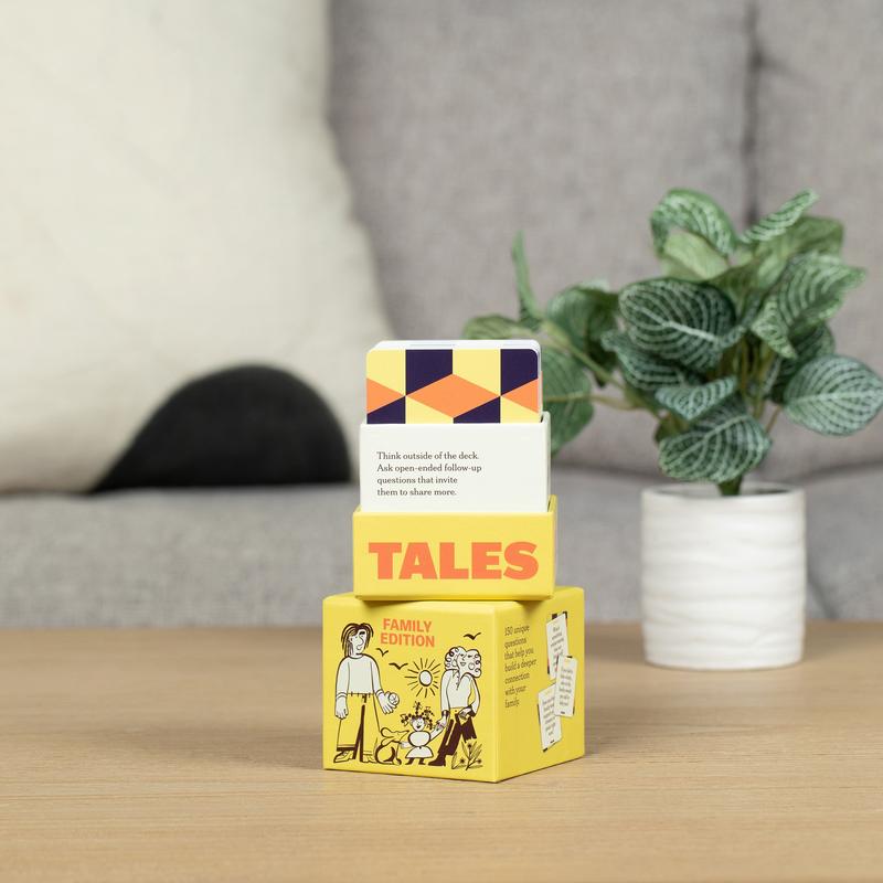 💬 TALES Family Edition – 150 Conversation Cards for Family Dinners & Game Nights 👨‍👩‍👧‍👦 Fun Prompts for Kids. Teens & Adults