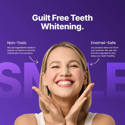 DRDENT Purple Teeth Whitening Strips - 7/21 Whitening Sessions - Safe for Enamel