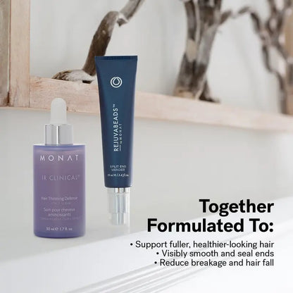 Scalp to Ends Duo. MONAT IR Clinical Hair Thinning Defense Serum + Rejuvabeads