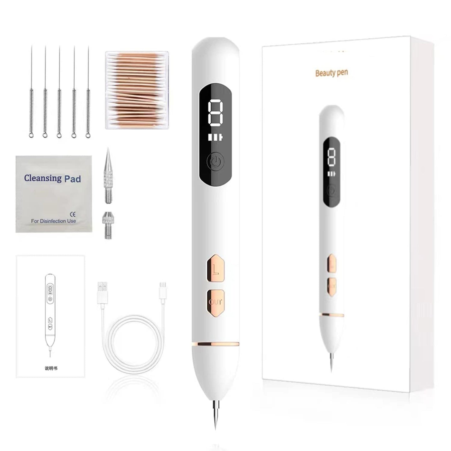 LCD Beauty Pen - Rejuvenating Facial Massager with