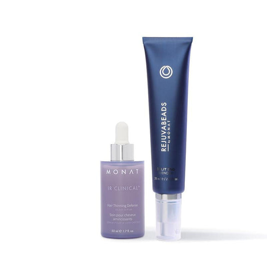 Scalp to Ends Duo. MONAT IR Clinical Hair Thinning Defense Serum + Rejuvabeads