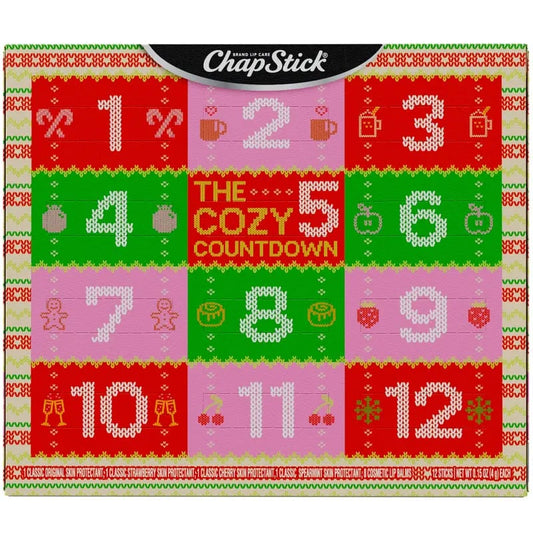 ChapStick Cozy Countdown Advent Calendar — 12 Holiday Lip Balms