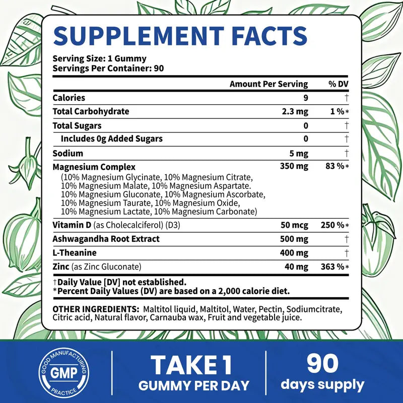 VEV 14-in-1 Magnesium Gummies – with Ashwagandha